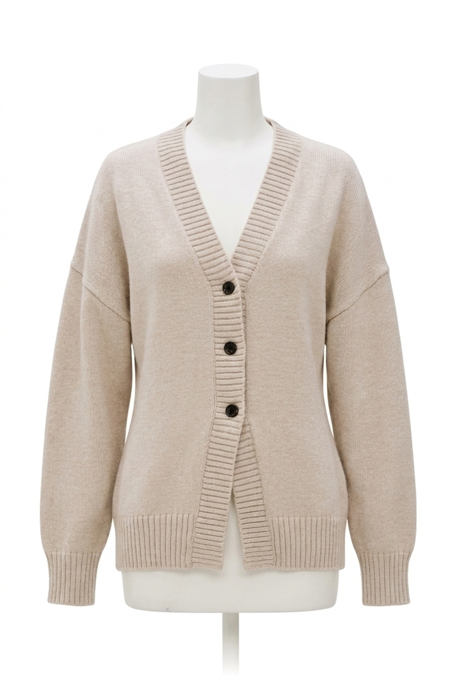 NEW RAILS philippa button down cardigan in taupe
